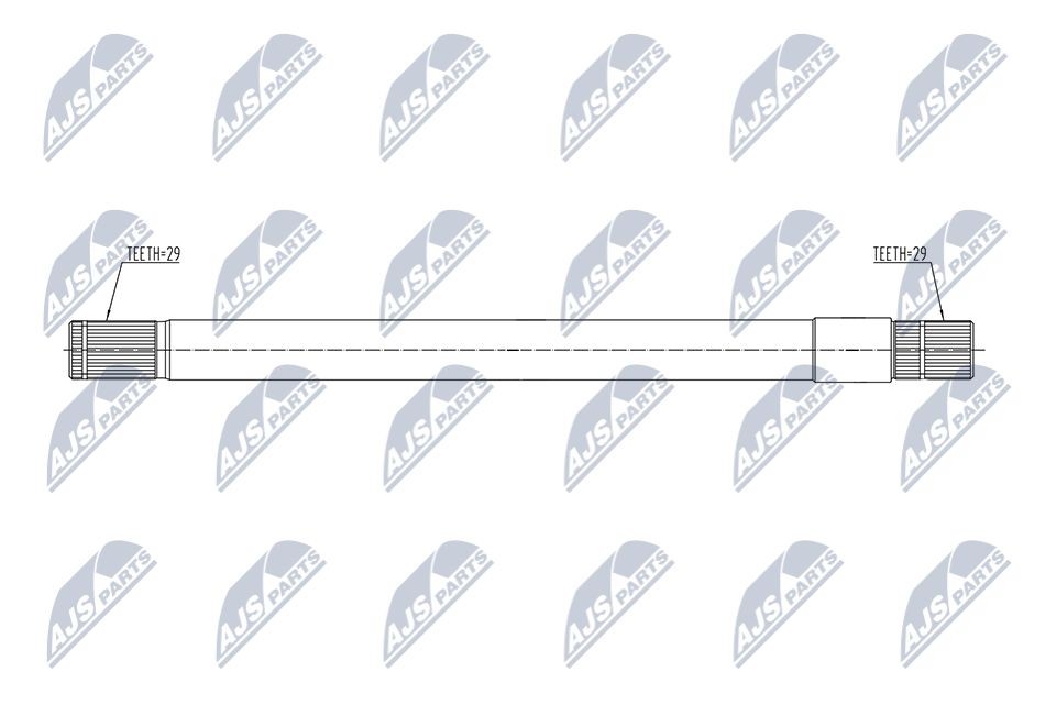 NTY Intermediate Shaft NWP-CH-001 NTY NWP-CH-001 Intermediate Shaft AUDI A4 B8 Saloon (8K2) 3.0 TDI quattro 211 hp 2008