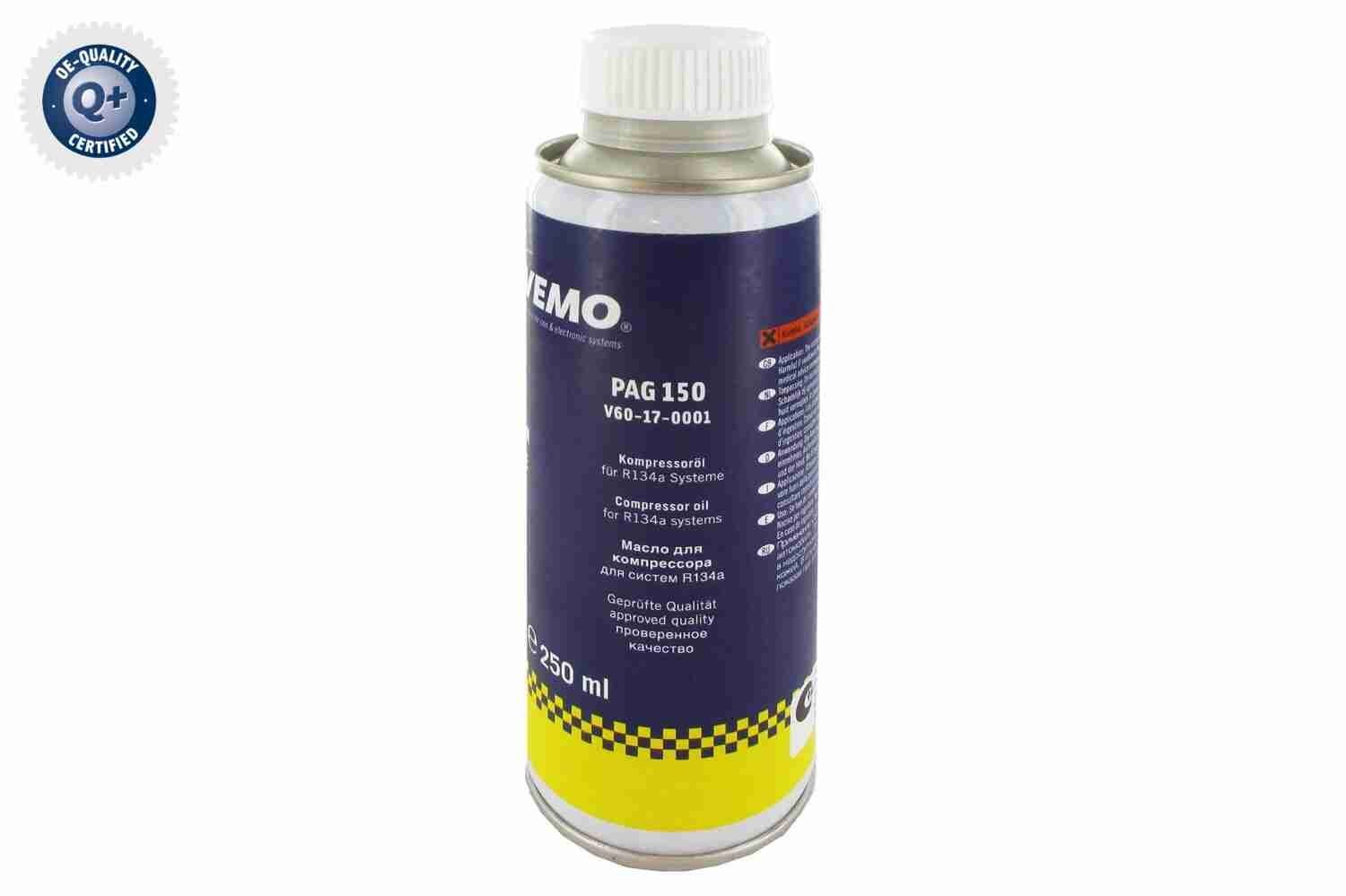 VEMO Olie, klimaanlæg V60-17-0003 VEMO Aircondition kompressor HONDA Q+, original equipment manufacturer quality V60-17-0003