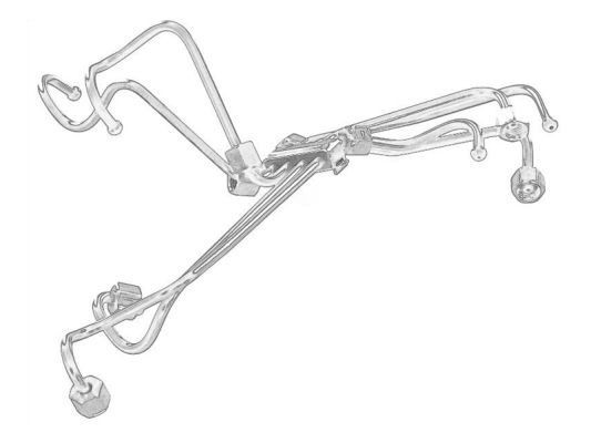 ENGITECH Vedenie vysokého tlaku vstrekovacieho systému ENT040031 Trubka prepadu ENGITECH V50 ENT040031 lacné