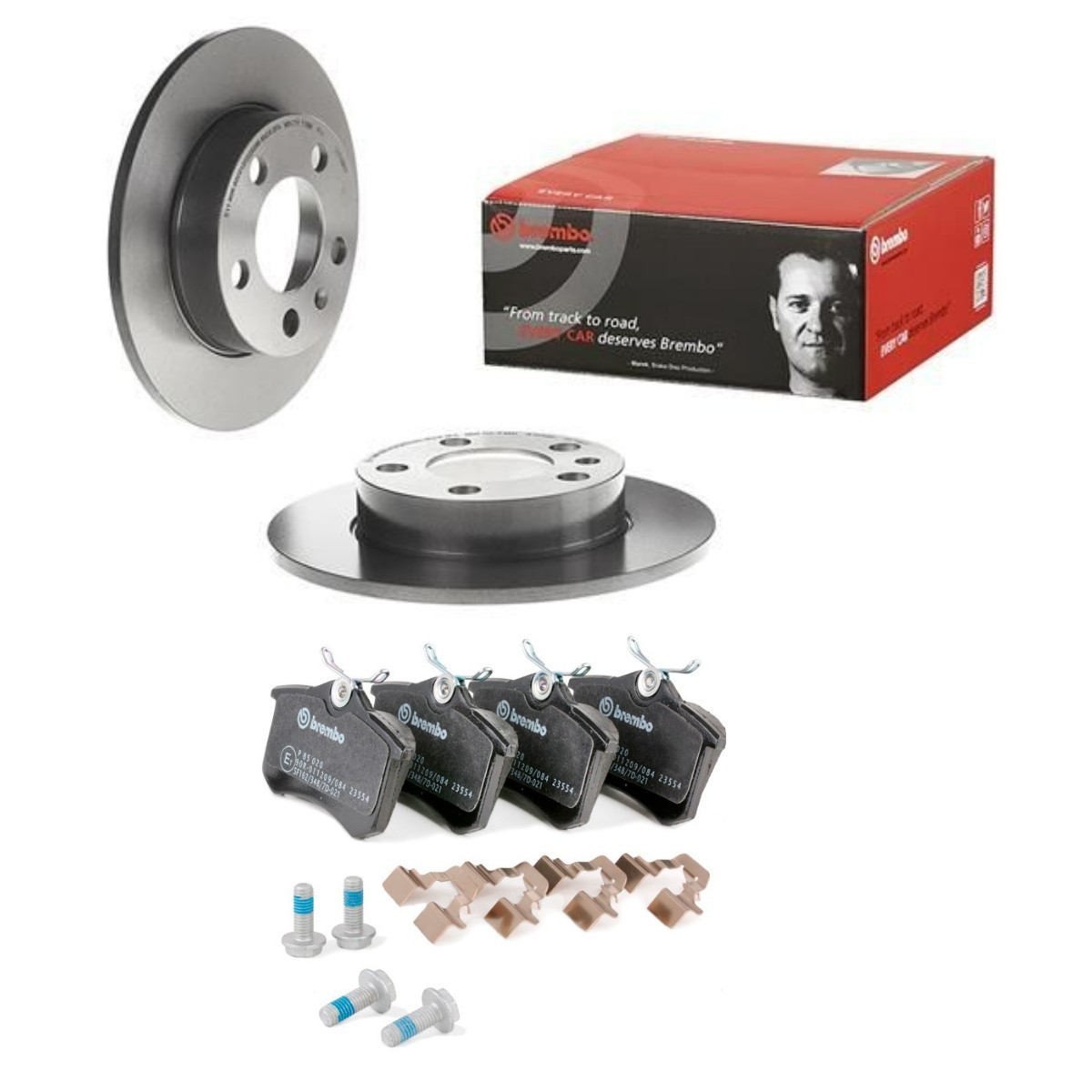 Bromssats, skivbroms BREMBO BRB3405N0010 BREMBO Prime BRB3405N0010 Bromsskivor och -belägg SKODA FABIA 2011