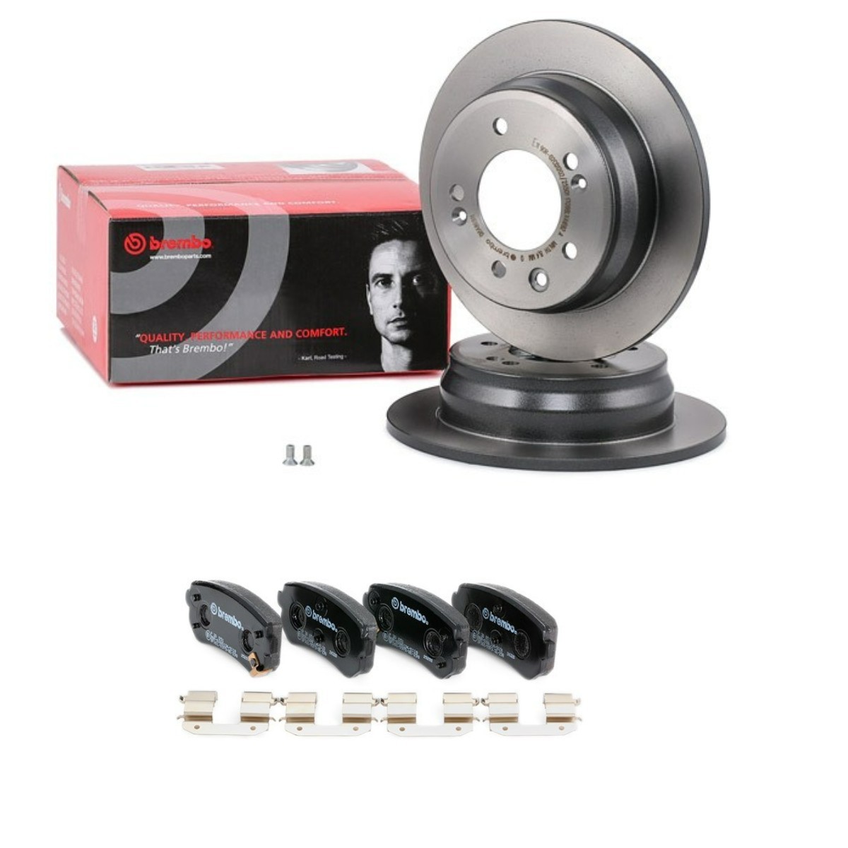 Kit de travões BREMBO BRB3405N0020 BREMBO Prime BRB3405N0020 Kit de pastilhas de travão e disco HYUNDAI i30 2007
