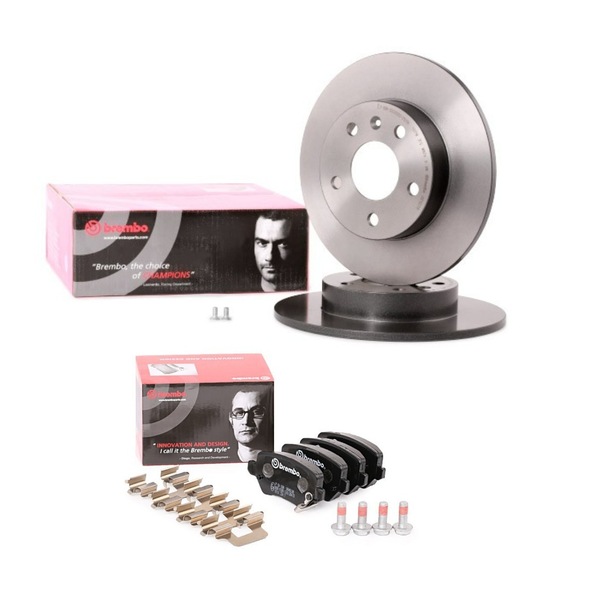 BREMBO Disques et plaquettes de freins BRB3405N0021 BREMBO BRB3405N0021 Disque et plaquette de frein Zafira B A05 pas cher