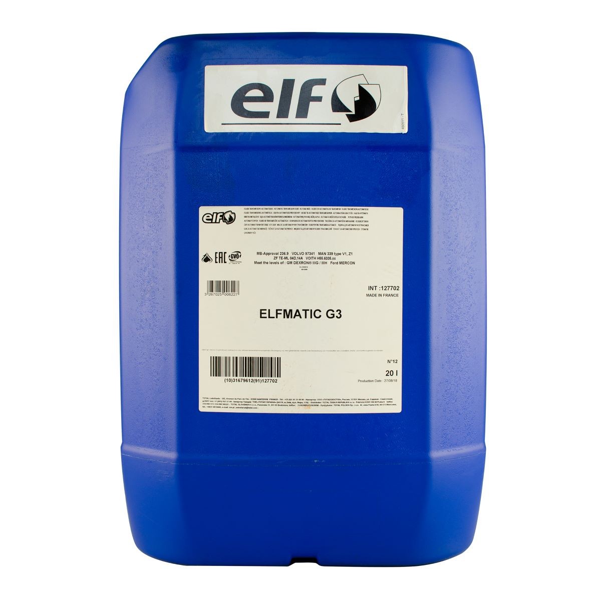 ELF Olje automatgir 2127702 2127702 Elfmatic, G3 ATF olje HYUNDAI TERRACAN ELF