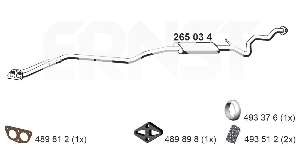 Marmitta centrale ERNST 265034 ERNST 265034 costo Marmitta centrale BMW Serie 3 2008