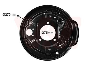 VAN WEZEL Krycí plech brzdového bubna 0903373 VAN WEZEL 0903373 Brzdový bubon Partner I Platform / Chassis cena