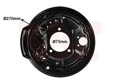 VAN WEZEL Krycí plech brzdového bubna 0903374 VAN WEZEL 0903374 Brzdový bubon Partner I Platform / Chassis originálne cena