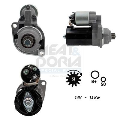 MEAT & DORIA Starter 5010976G Startmotor MEAT & DORIA Porsche 911 5010976G