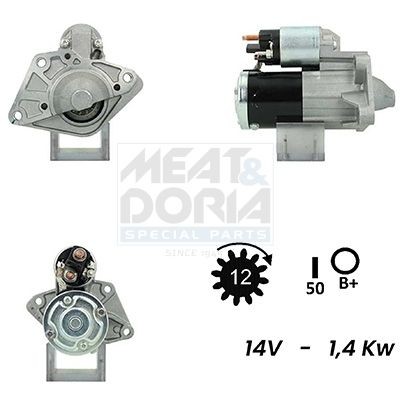 MEAT & DORIA Starter 5010988G Starter motor MEAT & DORIA Opel MERIVA 5010988G