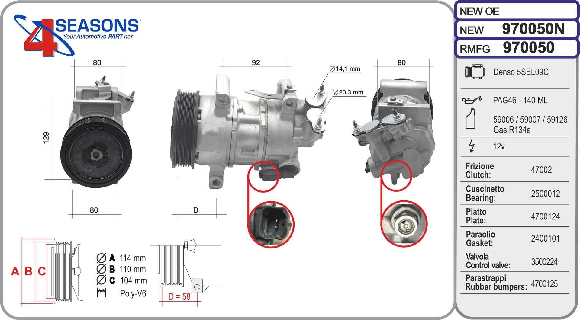 AHE Compressor, ar condicionado 970050N Compressor de ar condicionado AHE XANTIA 970050N baratos