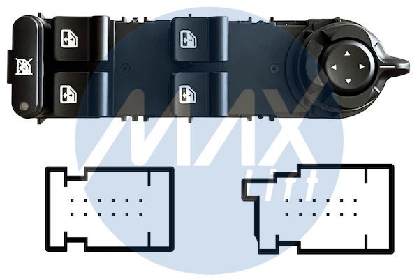 MAX Interruttore, Alzacristallo SAR101 MAX SAR101 costo Pulsantiera alzacristalli CHEVROLET TRANS SPORT