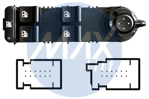 MAX Spínač elektrického otvárania okien SAR102 MAX SAR102 Vypinac na stahovanie okien Alfa Romeo Giulietta 940 Skrinka lacné