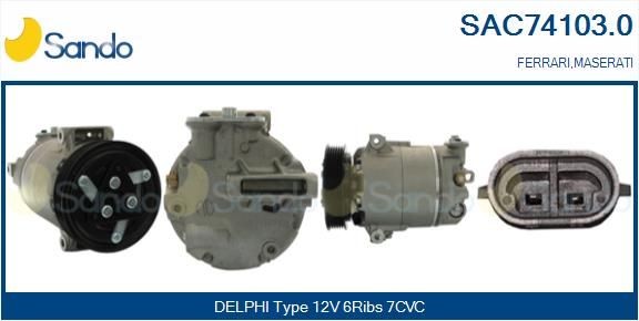 SANDO Kompresor klimatizácie SAC74103.0 Kompresor klimatizácie Ferrari 208/308 SAC74103.0 SANDO