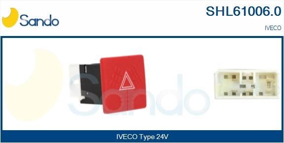 SANDO Διακόπτης φώτων έκτακτης ανάγκης SHL61006.0 Διακόπτης φώτων έκτακτης ανάγκης SANDO Mercedes-Benz 190 SHL61006.0