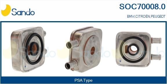 SANDO Oljekjøler, motorolje SOC70008.0 Oljekjøler SANDO Peugeot 107 SOC70008.0