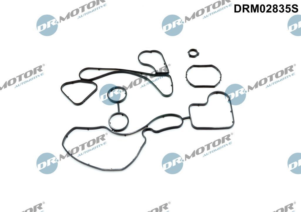 DR.MOTOR AUTOMOTIVE Tetning, oljekjøler DRM02835S DR.MOTOR AUTOMOTIVE DRM02835S Tetningssett oljekjøler Golf VIII Hatchback (CD1) pris