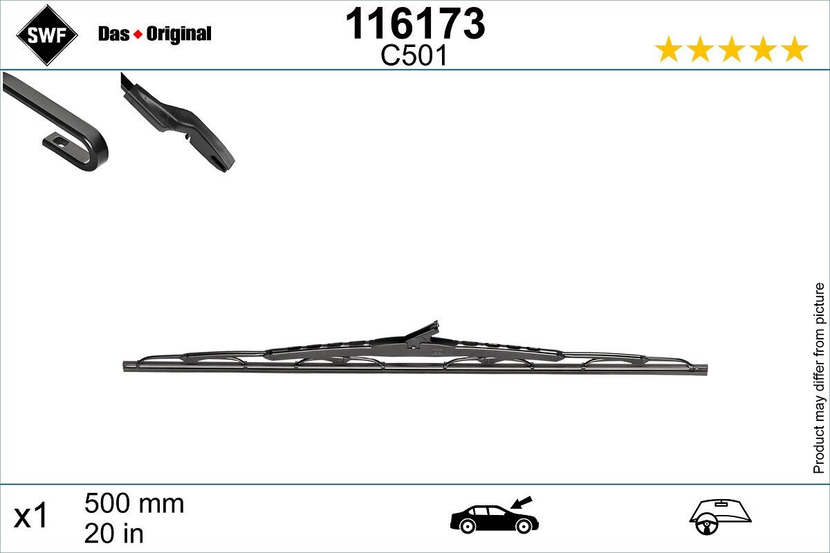 SWF Vindusvisker 116173 Vindusviskerblad SWF Chevrolet EXPRESS 116173