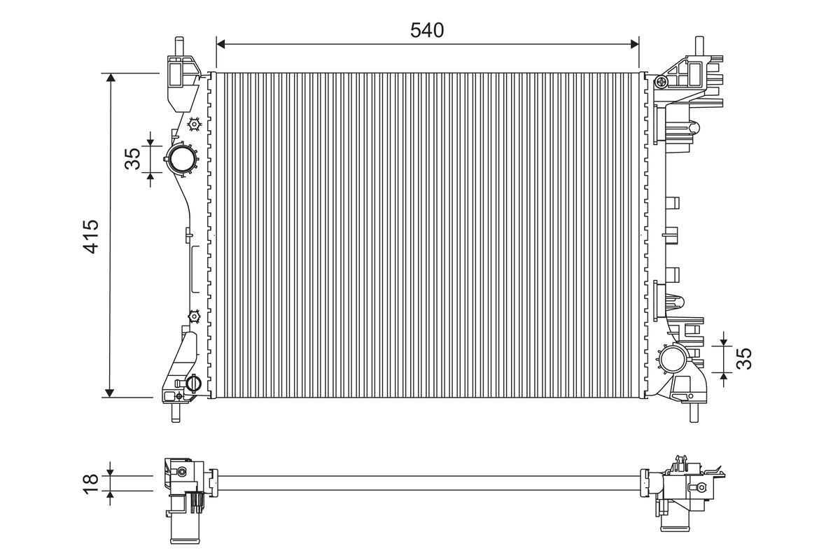 VALEO Radiateur 701258 Alfa Romeo 159 Radiator VALEO 701258