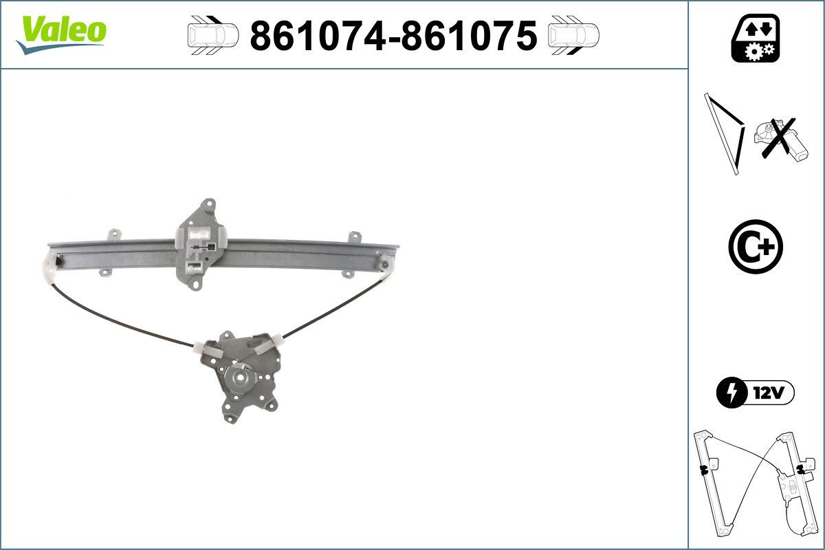 Fensterheber VALEO 861074 MITSUBISHI LANCER 2009 Fensterheber VALEO 861074