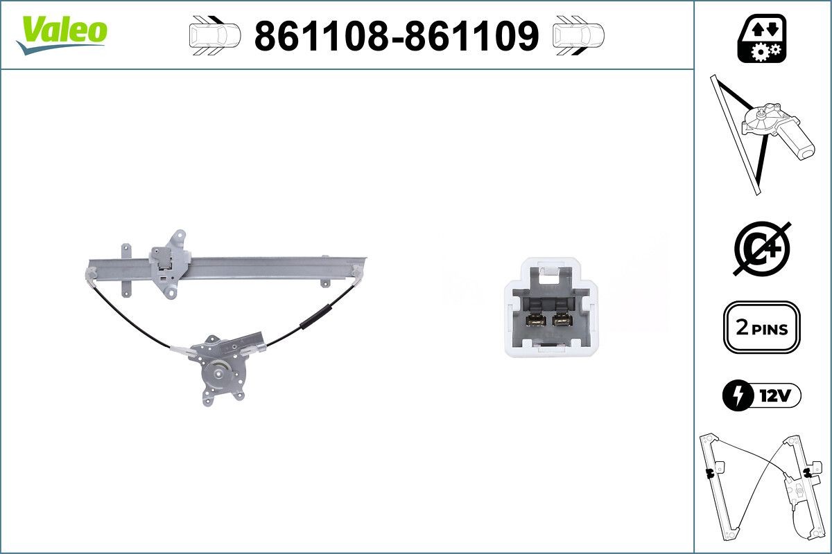 VALEO Vindusheis 861108 VALEO 861108 Vindusheis Honda CRV II pris