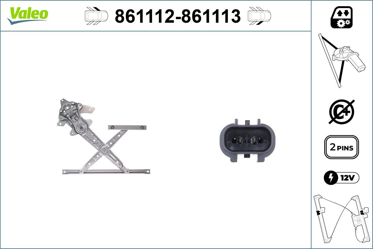 VALEO Window regulator 861113 VALEO 861113 genuine Hyundai Getz TB window mechanism price