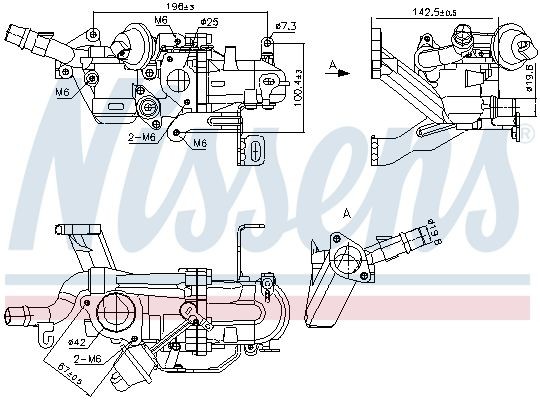 NISSENS EGR cooler 989273 NISSENS 989273 SKODA ROOMSTER egr cooler replacement