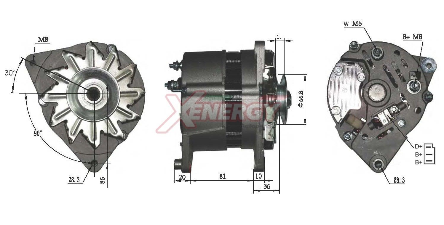 AP XENERGY Alternateur XAL10825AD XAL10825AD Alternateur LAND ROVER DEFENDER AP XENERGY