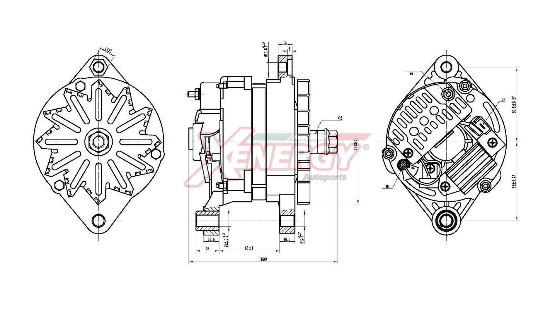 AP XENERGY Generator XAL12021AD XAL12021AD AP XENERGY startgenerator ALFA ROMEO GIULIETTA