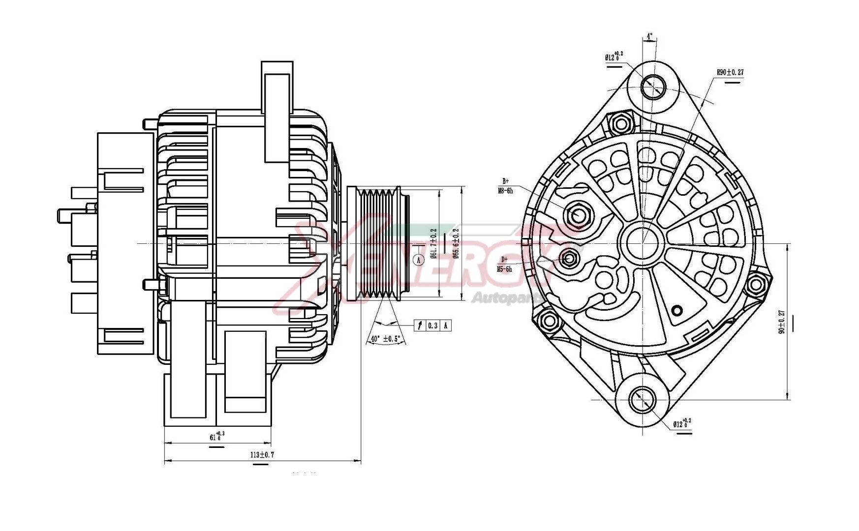 AP XENERGY Alternátor XAL18030AD Alternátor AP XENERGY Fiat 125 XAL18030AD