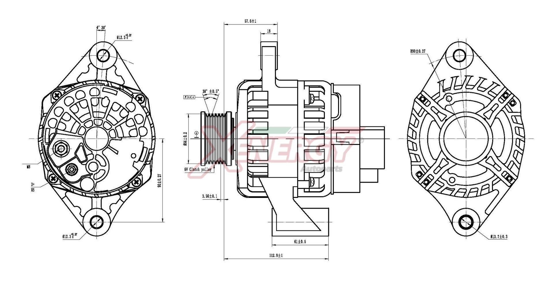 AP XENERGY Generator XAL22130AD XAL22130AD AP XENERGY startgenerator FIAT 125