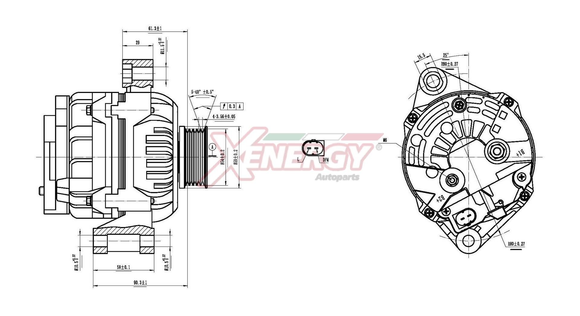 AP XENERGY Generator XAL24110AD XAL24110AD AP XENERGY Generator starter Audi billig