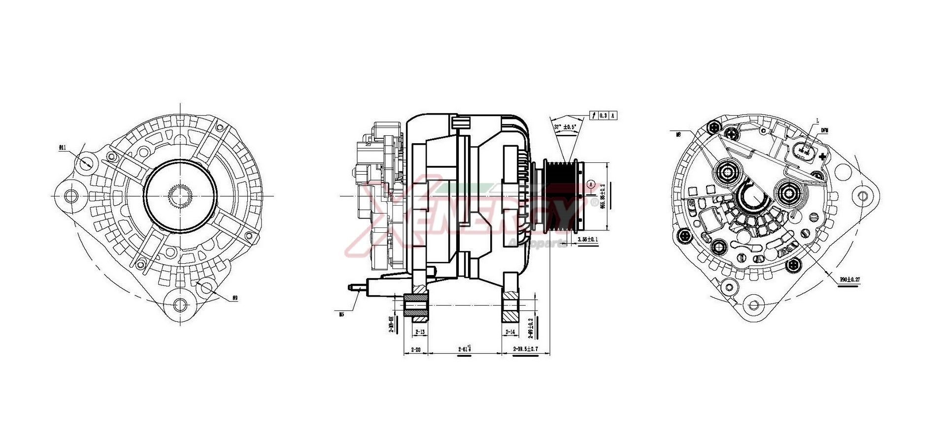 AP XENERGY Generator XAL24310AD Alternator AP XENERGY AUDI XAL24310AD