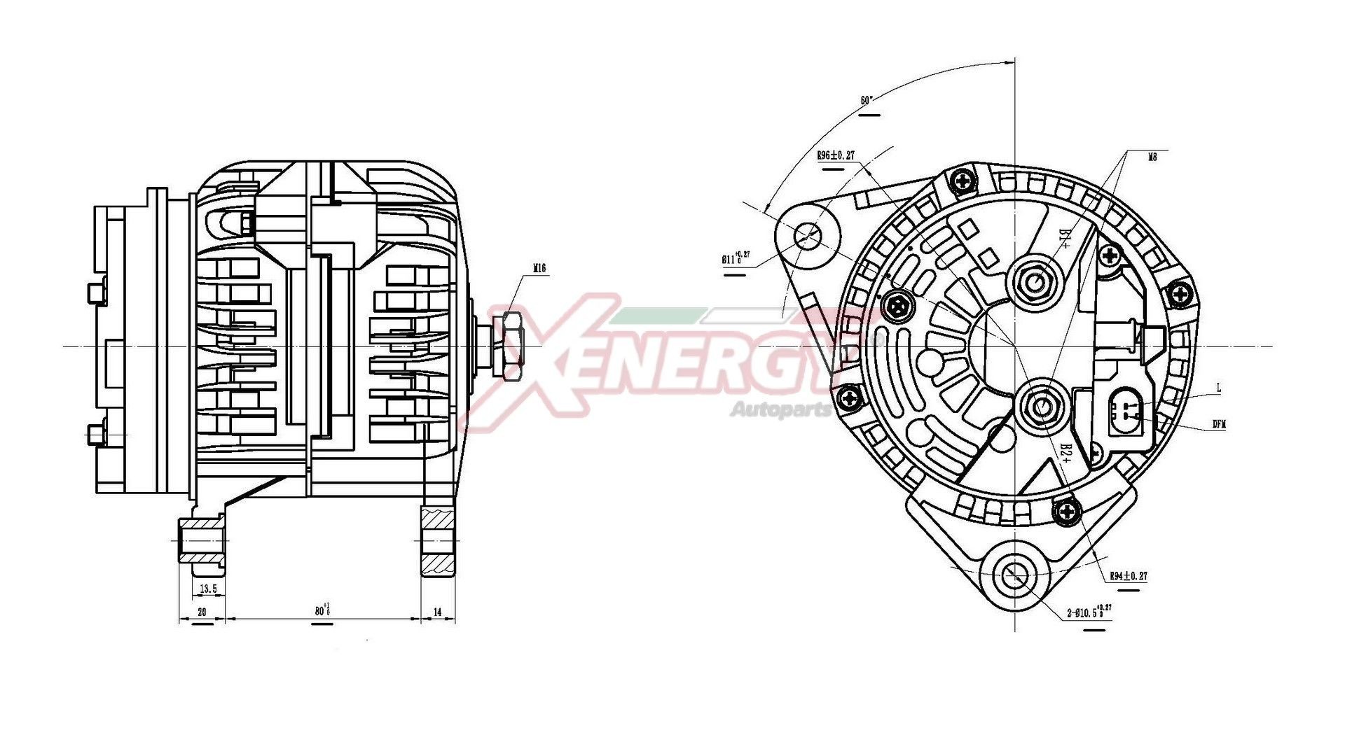 AP XENERGY Alternatore XAL32010AD XAL32010AD costo Alternatore AP XENERGY FIAT FIORINO