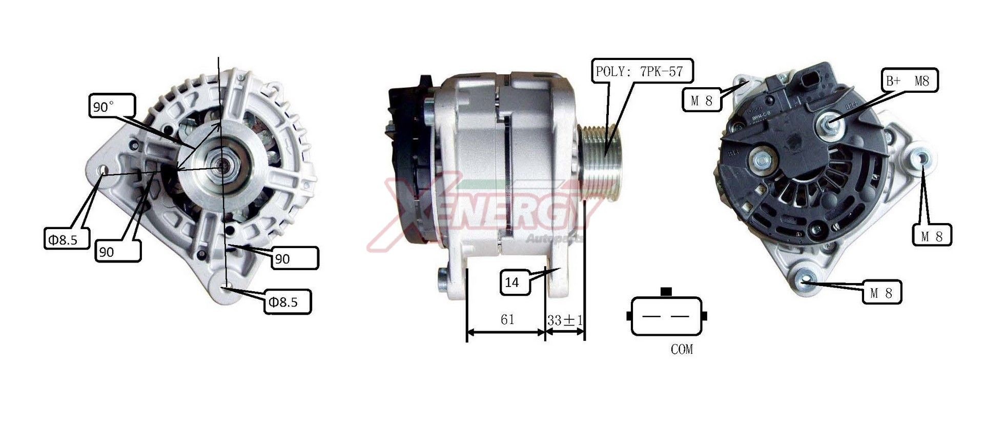 AP XENERGY Generator XAL32115AD AP XENERGY Generator starter AUDI XAL32115AD