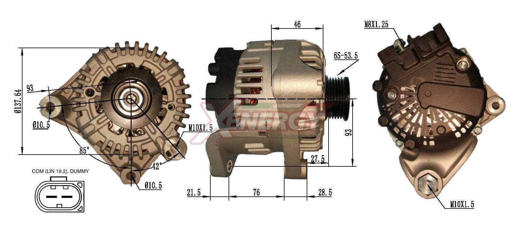 AP XENERGY Δυναμό XAL33015AD Δυναμό αυτοκινήτου AP XENERGY Skoda ROOMSTER XAL33015AD
