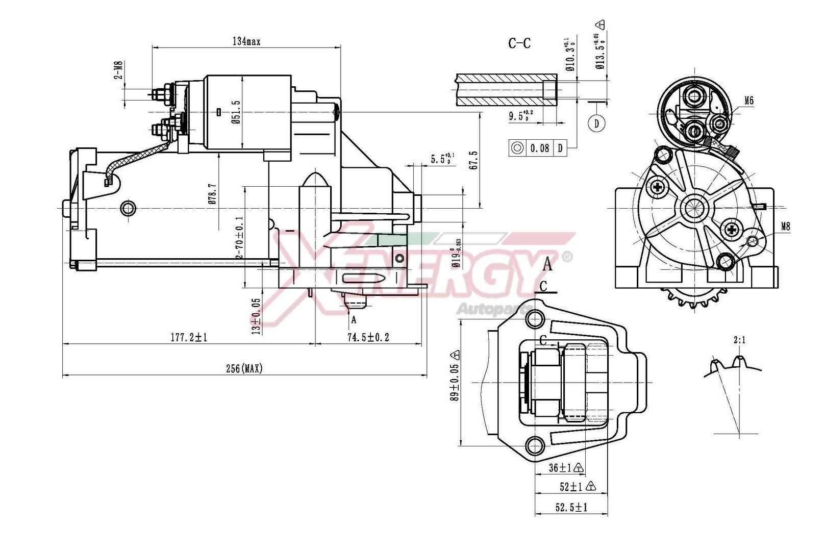 AP XENERGY Starter motor XST10114AD XST10114AD AP XENERGY starter motor JAGUAR