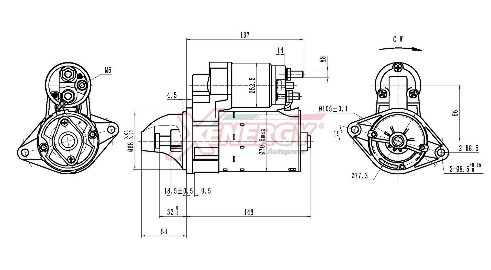 AP XENERGY Štartér XST10515AD Štartér AP XENERGY Opel MOVANO XST10515AD