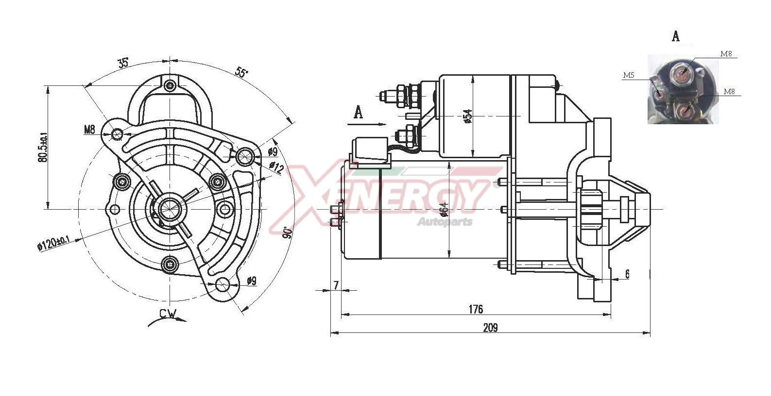 AP XENERGY Štartér XST10615AD Štartér AP XENERGY Citroën BERLINGO XST10615AD