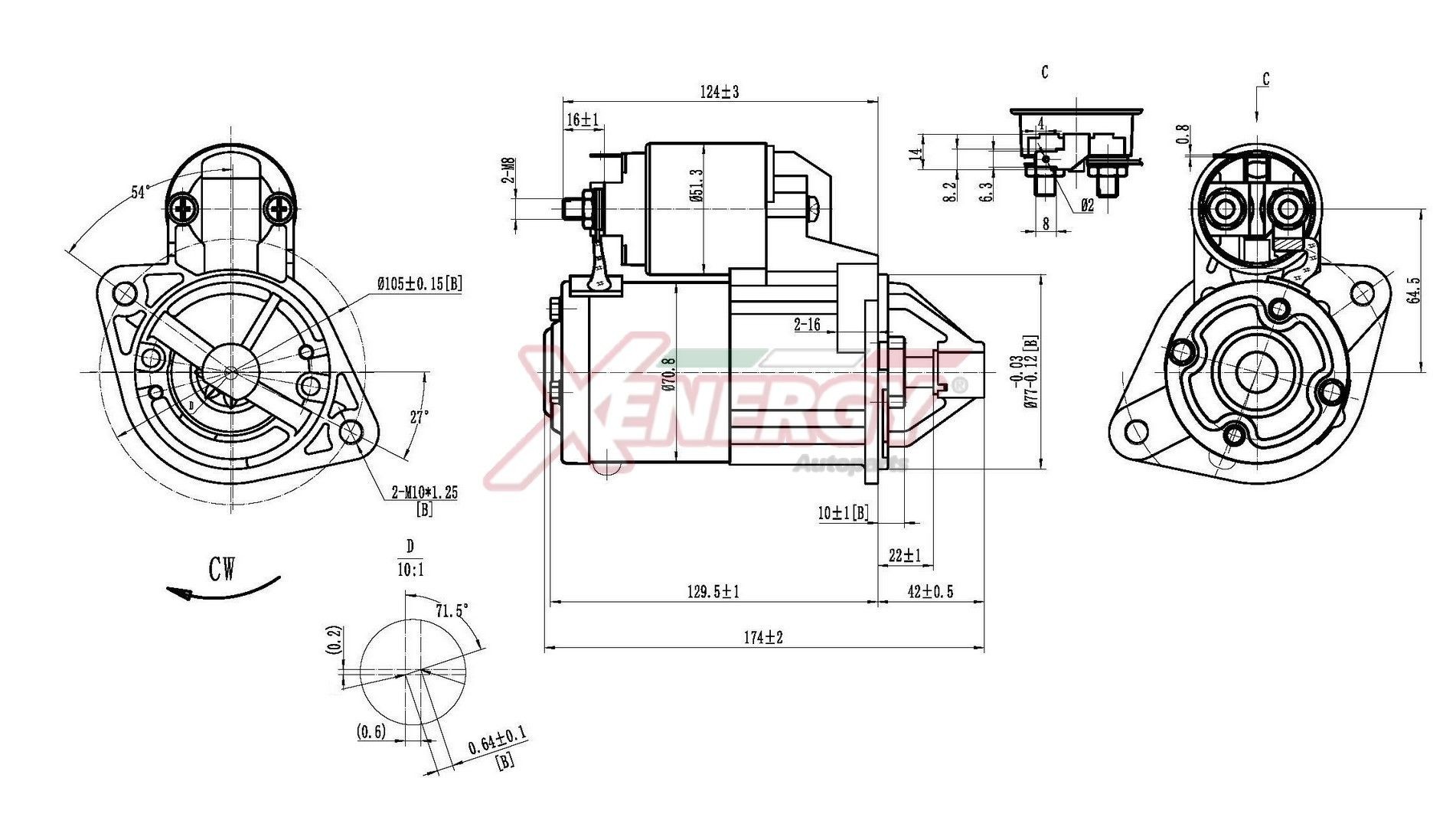 AP XENERGY Μίζα XST11330AD XST11330AD Μίζα VOLVO C30 AP XENERGY