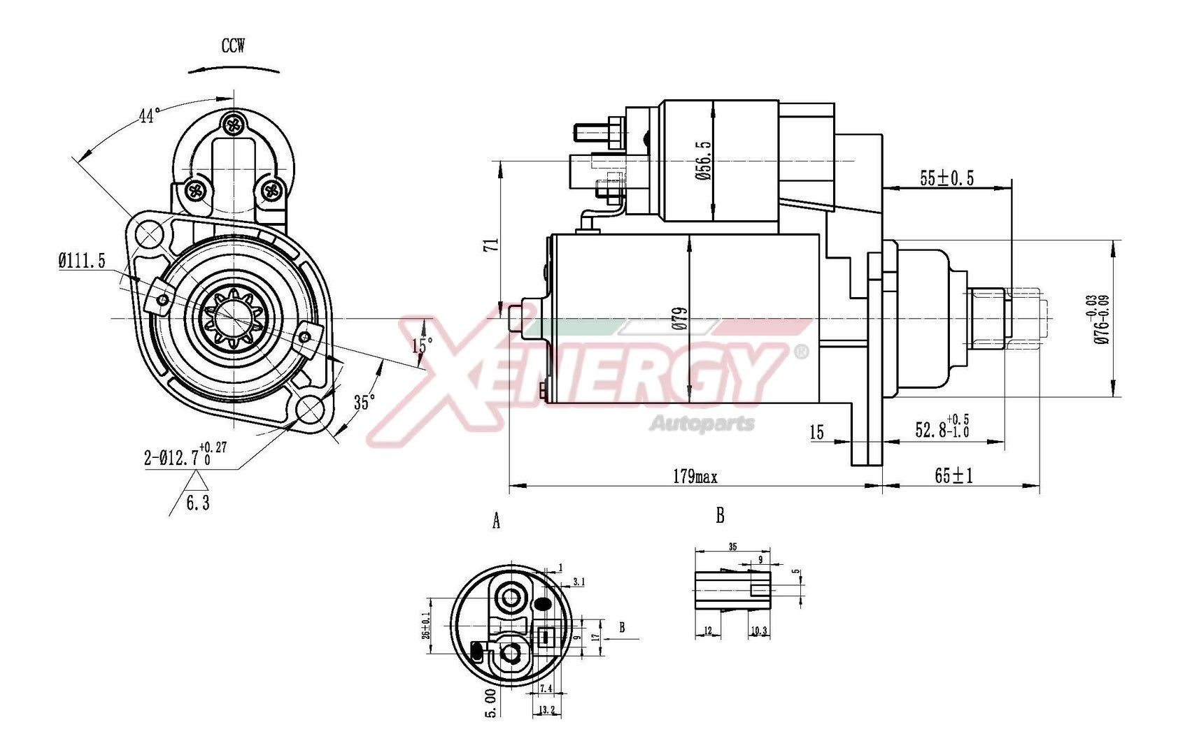 AP XENERGY Starter XST12510AD XST12510AD Starter FORD GALAXY AP XENERGY