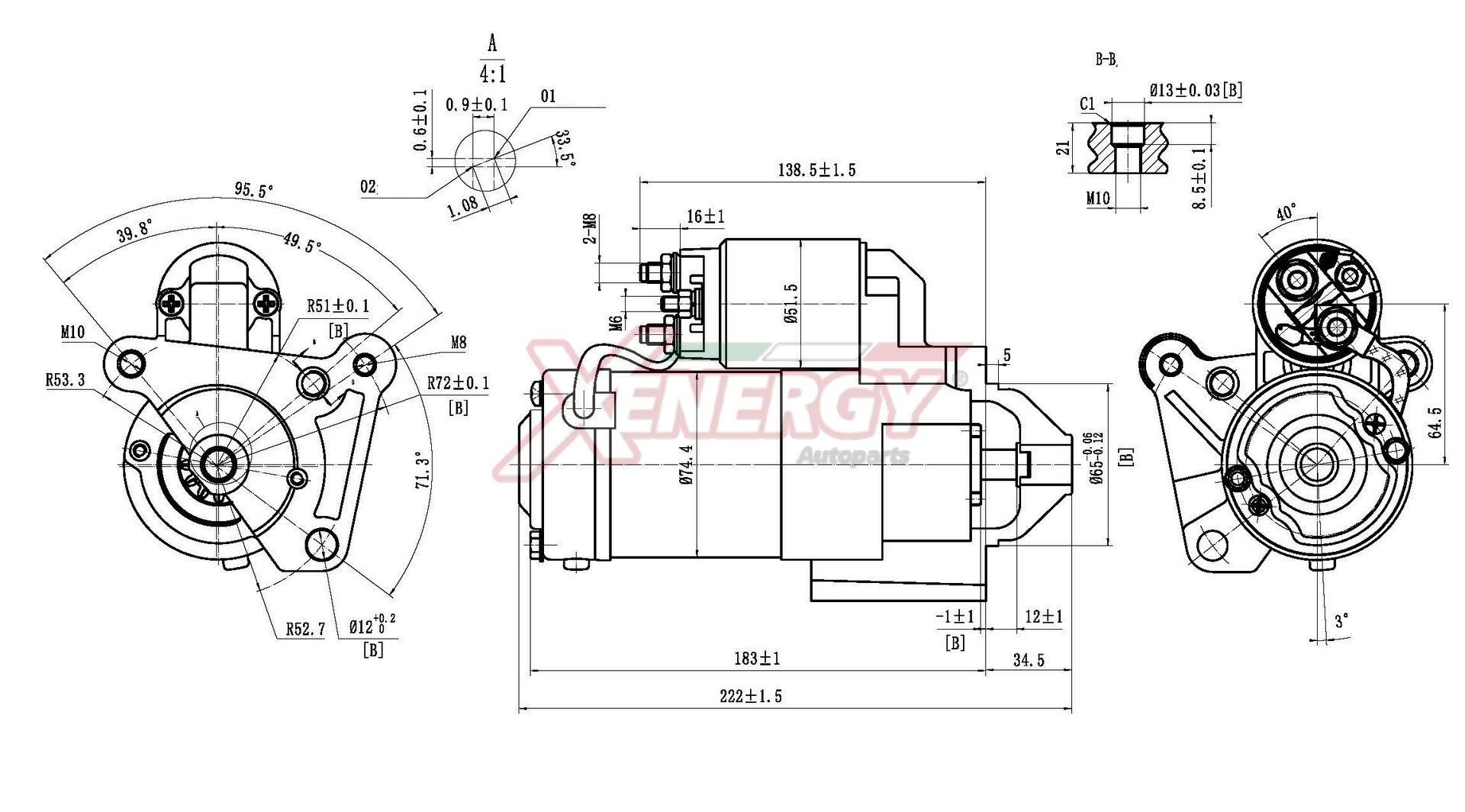 AP XENERGY Motor de arranque XST13715AD Motor de arranque AP XENERGY MICRA XST13715AD baratos