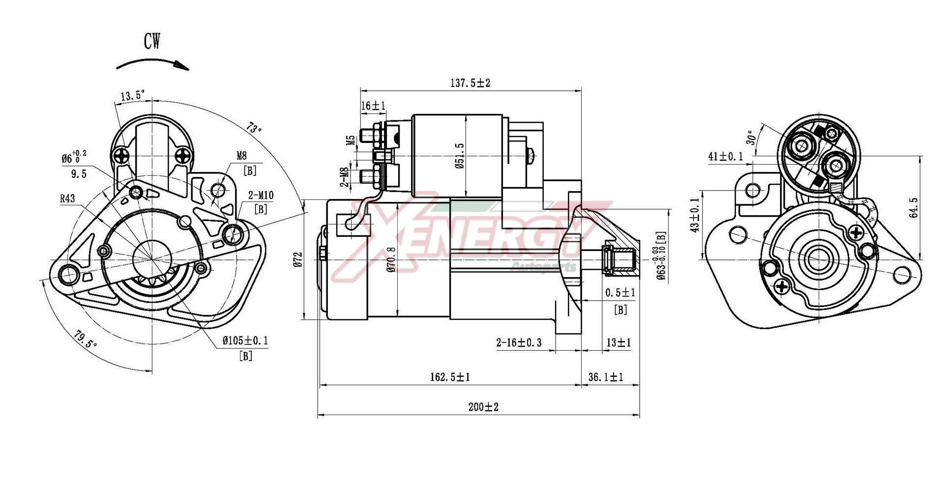 AP XENERGY Štartér XST16035AD XST16035AD Štartér NISSAN X-TRAIL AP XENERGY