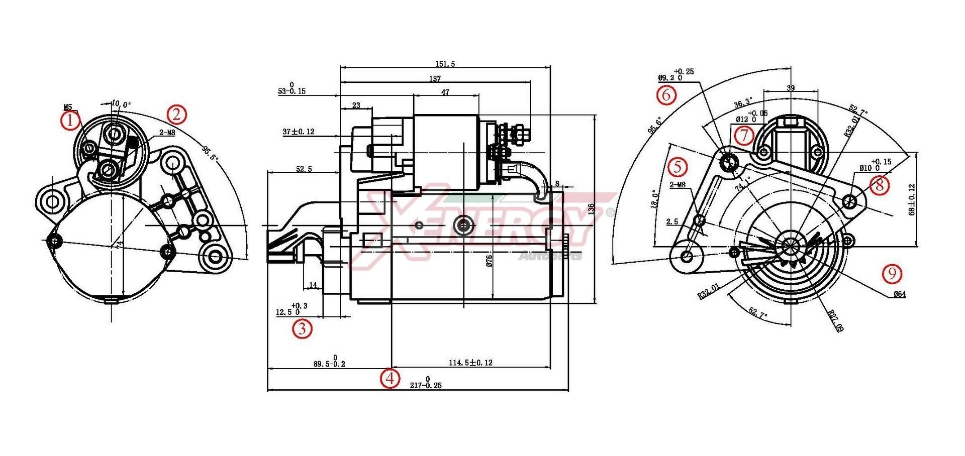 AP XENERGY Startmotor XST16515AD XST16515AD AP XENERGY startmotor PEUGEOT 307