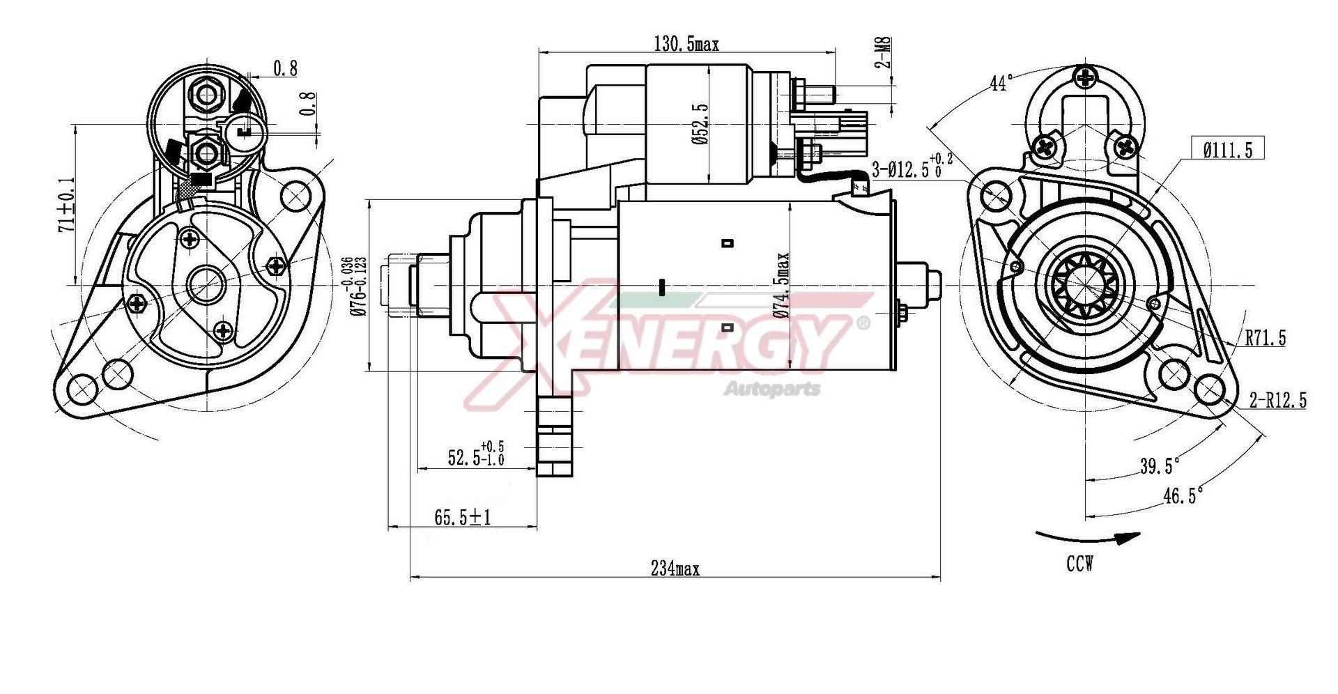 AP XENERGY Startmotor XST27810AD XST27810AD AP XENERGY startmotor VW GOLF