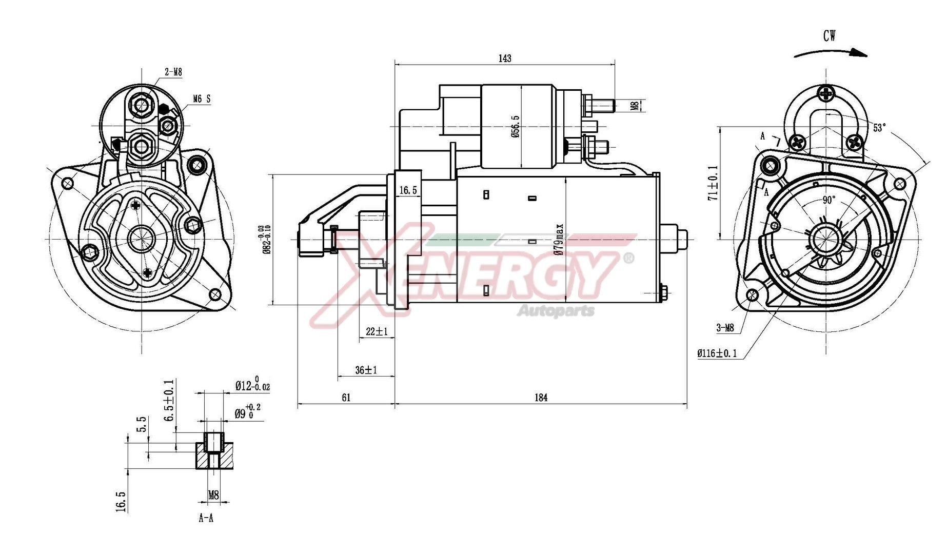 AP XENERGY Starteris XST28010AD XST28010AD AP XENERGY Starteris Dacia lēti