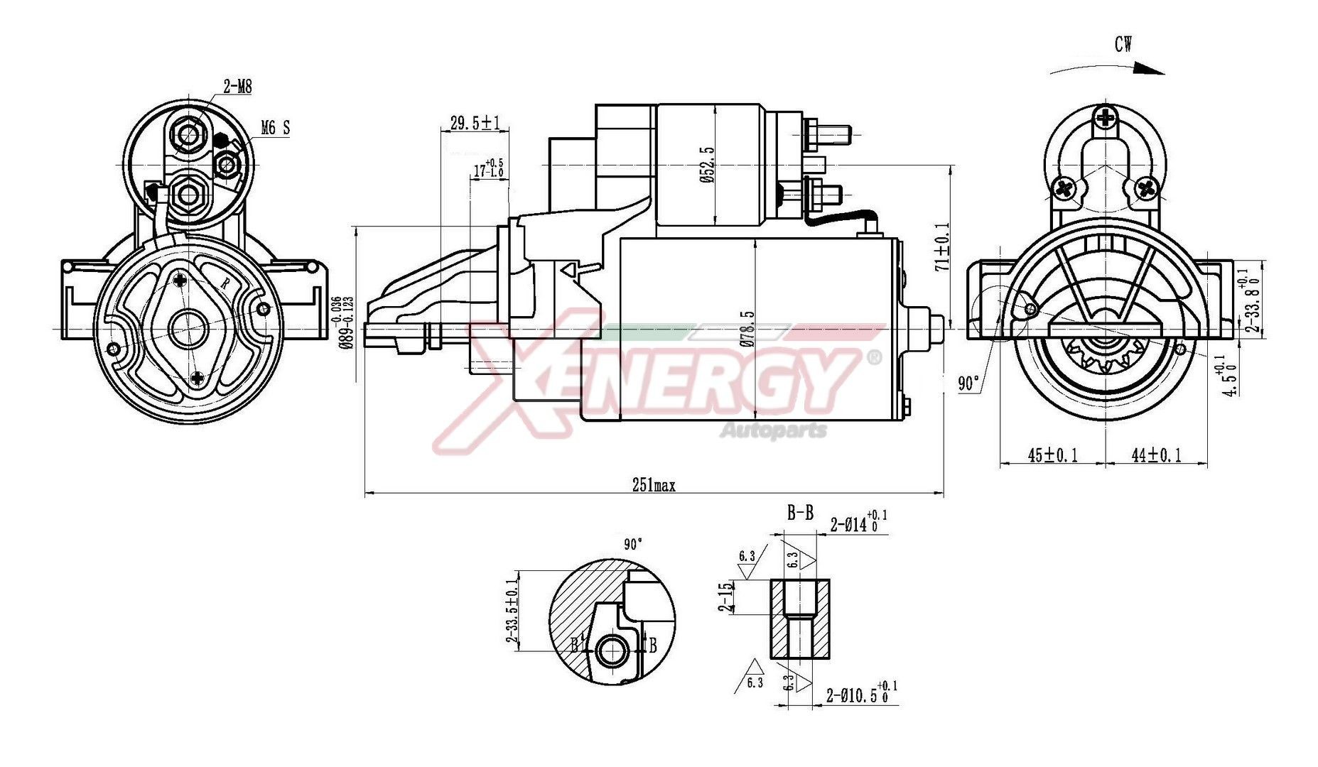AP XENERGY Motor de arranque XST30910AD XST30910AD Motor de arranque PEUGEOT 207 AP XENERGY
