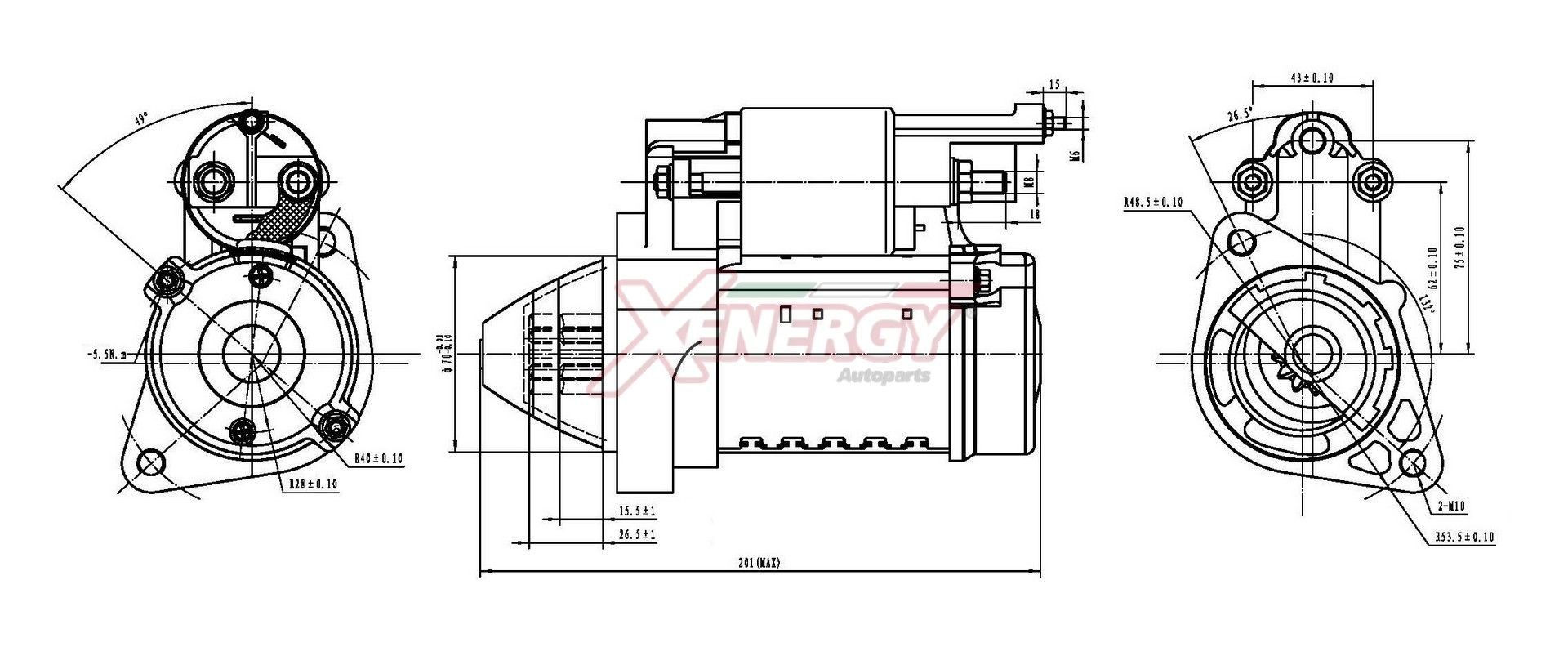 AP XENERGY Starter XST32240AD XST32240AD Starter MERCEDES-BENZ C-klasse AP XENERGY