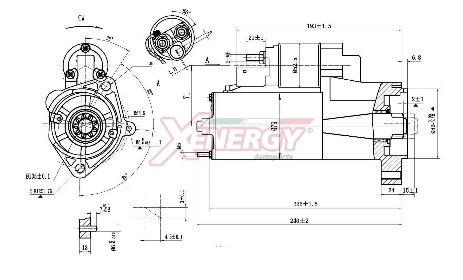 AP XENERGY Starter XST35210AD Starter AP XENERGY AUDI XST35210AD