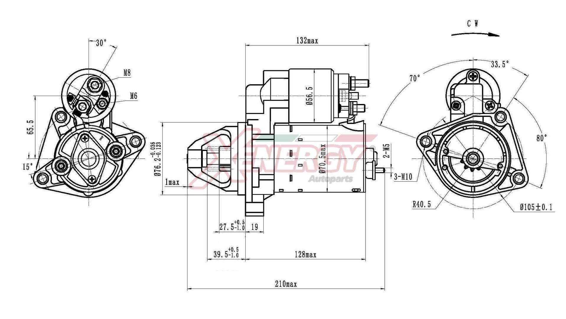 AP XENERGY Motor de arranque XST57210AD Motor de arranque AP XENERGY Nissan MICRA XST57210AD