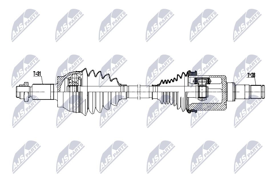 NTY Drivaksel NPW-LR-029 NTY NPW-LR-029 Drivaksel Jaguar S Type x200 pris