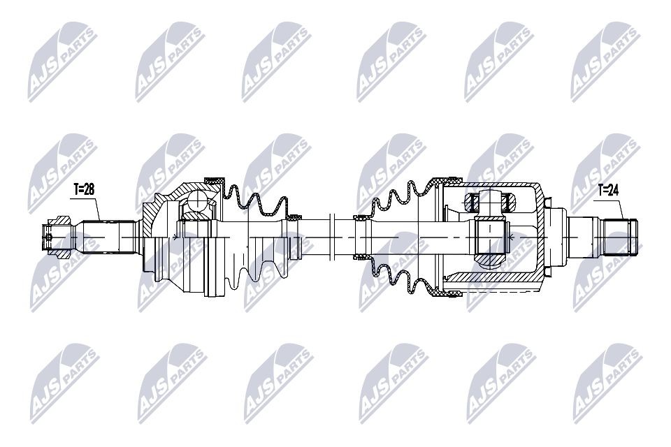 NTY Drive shaft NPW-MS-084 NTY NPW-MS-084 genuine Citroen C Crosser half shaft price